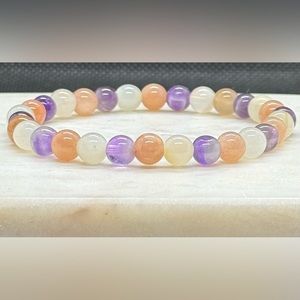 Empath Protection Bracelet - Amethyst & Moonstone Crystal Bracelet